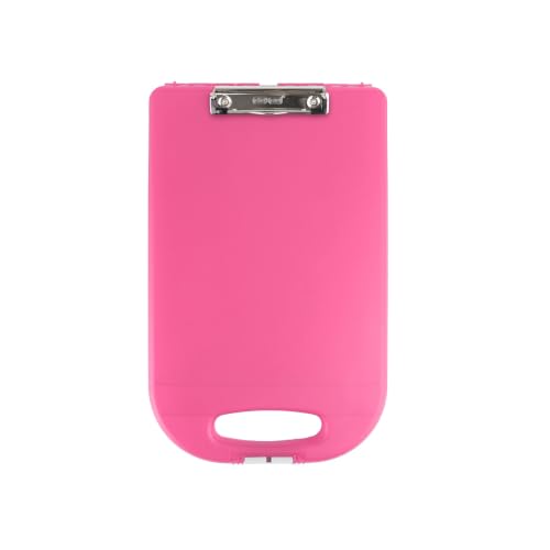 Dexas School Clipcase 2 – Carteira de armazenamento com alça arredondada, rosa, N/A, 1