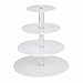 YestBuy 4 Tier White Round Wedding Party Acrylic Cupcake Display Tree Tower Stand 1 Unit (4 Tier Round)