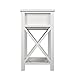 MAGIC UNION X-Design Side End Table Night Stand Storage Shelf with Bin Drawer… (2 pcs)