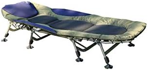 Kehuitong Eight-legged Reinforcement Camp Bed, Aluminum Alloy Simple Folding Bed, Accompanying Lunch Break, Outdoor Portable Single Bed, Recliner Bed, Military Green folding bed for campi