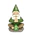 GlitZGlam Zen Gnome and Zen Frog - Namaste– Tranquility and Peacefulness for Your Fairy Garden and Garden Gnomes A Large 9¼ Inches Tall Miniature Gnome Figurine