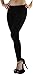 ToBeInStyle Women's Soft Knit Yoga Cotton Skinny Fit Full Length Leggings Tights (XL, Black)