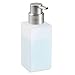 InterDesign Casilla Glass Foaming Soap Dispenser Pump for Kitchen, Bathroom Countertop and Vanities - Frost/Brushed