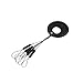 Voberry 6 in 1 Black Oval Cylinder Shaped Float Stop Fishing Rubber Stopper Bobber Sinker，100Pcs/Pack