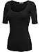 Fifth Parallel Threads FPT Women's Basic Scoop Neck Cuffed Half Sleeve Top (Updated Size)
