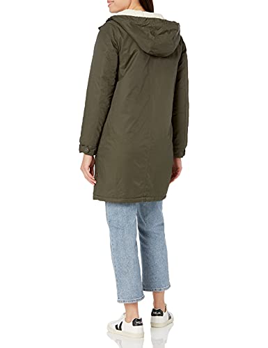 levi's women's bunny sherpa lined hooded coaches parka jacket