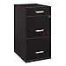 Office Dimensions 18in. Deep 3 Drawer Metal Organizer File Cabinet with Pencil Drawer, Black