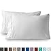 Bare Home Microfiber Pillow Cases - Standard/Queen Size - Cooling Pillowcases - Double Brushed - 2 Pack - Easy Care (Pillowcase Set of 2, White)