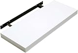 Homme Concept 110cm High Gloss Floating Shelves White Wall Shelf with Invisible view 1