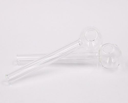 MFHX Handcrafted Stained Glass Oil Burners, 3 inch long. 5pcs/10pcs pack (10psc, Clear)