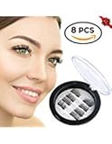 8 PCS Upgraded 3D Magnetic Eyelashes, Fashionable False Magnetic Eyelashes, Reusable and No Glue Needed Ultra Thin Magnetic Eyelashes, Natural Eyelash Look, Best Magnetic Eyelashes for 2018