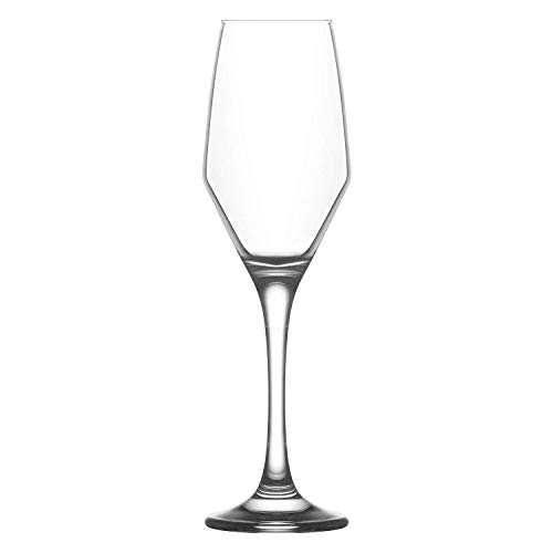 Vikko Clear Glass Champagne Flutes, 7.75 Ounce | Perfect for Parties, Weddings, and Everyday - Made From Thick and Durable Glass - Dishwasher Safe - Set of 6 Sparkling Wine Glasses - Thumbnail 2