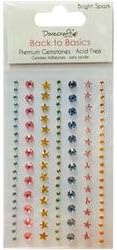 Bulk Buy: Trimcraft Paper Crafts (4-Pack) Back To Basics Bright Spark Self Adhesive Gems DCGE019