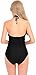 Womens One Piece Sexy Plunge Neck Strappy Swimsuit Swimwear Monokini (X Large, Strappy Black)