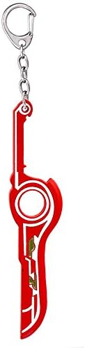 TUDUDU Chronicles Keychain Red Sword Monado Metal Pendant Chaveiro Key Ring Bag Charm Key Chain Portachiavi Game Jewelry