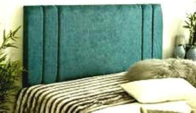 Divan Bed Headboard Rio Padded Chenille Fabric with Supplied Struts and Bolts (Teal, Double 4 FEET 6 INCHES)