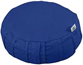 Zen Naturals Zafu Meditation cushion. Buckwheat filled yoga bolster and floor pillow with minimalist design. 18โw x 6โh OR 14โw x 6โh. Meditation pillow for all levels. No more achy joints.