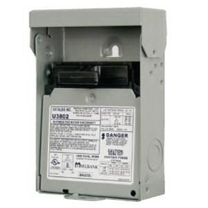 Milbank U3802 2 Pole 1 Phase Non-Fusible Air Conditioner Disconnect Switch 240 Volt AC 60 Amp NEMA 3R - Thumbnail 2