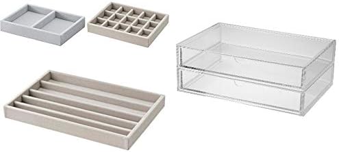 Muji Acrylic Stackable Storage 2 Drawers Box L Dual Partitioning
