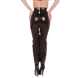Lockable PVC Shiny High Waist Hobble Skirts Sissy