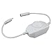 Xking Led Light Strip Dial Dimmer - Single Color(Can also be the power switch), Easy Plug-in, Inline PWM 5-24v Dc5.5 * 2.1mm (White)