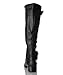 Soda Women's Faux Leather Buckle Knee High Riding Boot