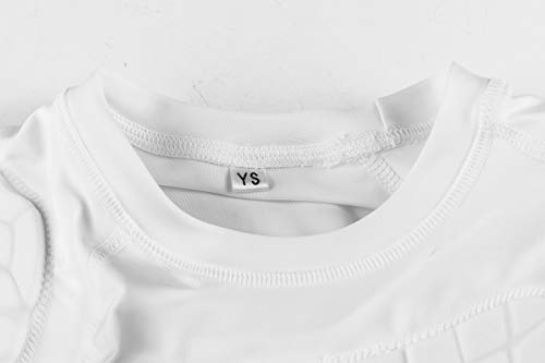 image for TUOYR Padded Shirt Youth Boys Padded Compression Sports Protective T-S