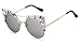 GAMT Oversized Cat Eye Sunglasses Round Mirrored Lens for Women