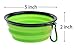 Pop-up Dog Bowl & Pet Bowl - Collapsible Travel Silicone Camping Crate Dish Bowl - 2 Cup Set - Blue / Green, Small by KIQ