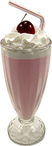Flora-cal Products Cherry Milkshake Glass Fake Ice Cream