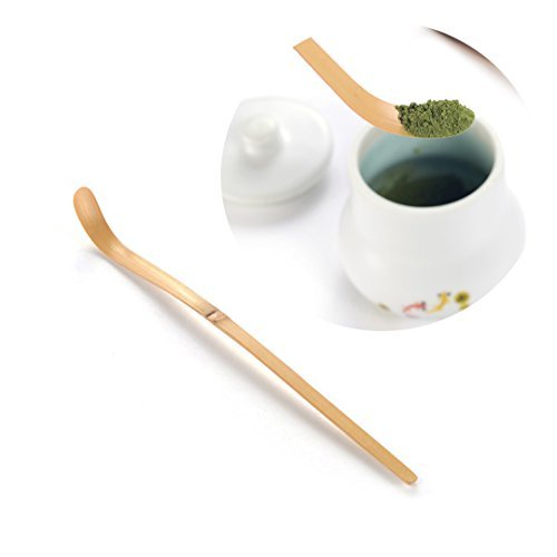 Complete Start Up Matcha Tea Kit - Retro Japanese Natural Bamboo Matcha Whisk (Chasen) - Scoop - Matcha Bowl - Whisk Holder - Ceremony Matcha tea Sets (Lotus flower, 4 PCS)