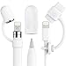 PencilCozy for Apple Pencil Cap by Cozy Industries TM | Nib Cover | Lightning Cable Adapter Tether Holder for Apple iPad Pro Pencil (White-Combo) primary