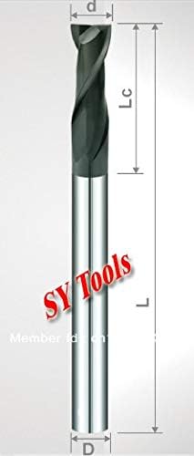 1 piece 3mm Two Flutes(long) Spiral Bit Milling Tools Carbide CNC Endmill Router bits hrc45 D38D375