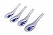 M.V. Trading WT007 Chinese Porcelain Soup Spoons with Fish Design, 5¼-Inch Long, 3/4-Ounce, Set of 4