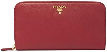 (プラダ) PRADA LEATHER WALLET ラウンドファスナー 長財布 1ML506QWA レディース FUOCO F068Z レッド