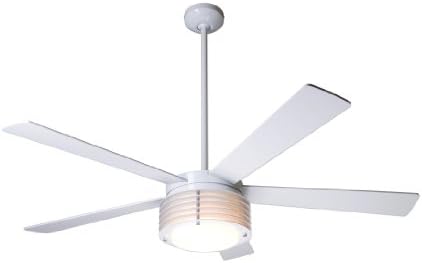 Modern Fan Company Pharos 52" Gloss White w/ White Blades 20W LED Ceiling Fan with Wall Control
