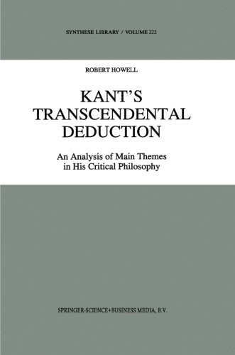 Kant's Transcendental Deduction: An Analysis of Main Themes in His Critical Philosophy (Synthese Library) (Volume 222)
