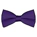 Platinum Hanger Mens Classic Pre-Tied Satin Formal Tuxedo Bowtie Adjustable Length Large Variety Colors Available (Purple)