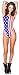 Uget Women's Printed American Flag One Piece Swimsuit Sexy Monokini Swimsuit S