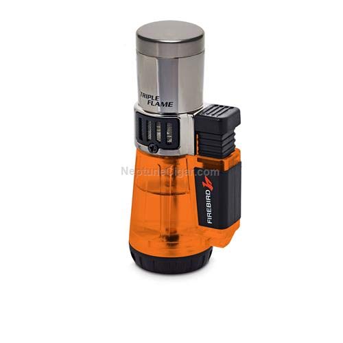 Firebird by Colibri Afterburner Triple Torch Cigar and Cigarette Lighter Warranty Orange