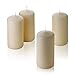 Light In The Dark White Citronella Pillar Candle Set of 4 Summer Scented Candles Scare Away Mosquito, Bug and Flies - 3 inch Tall, 6 inch Thick – 54 Hour Burn Time - for Indoor/Outdoor Use.