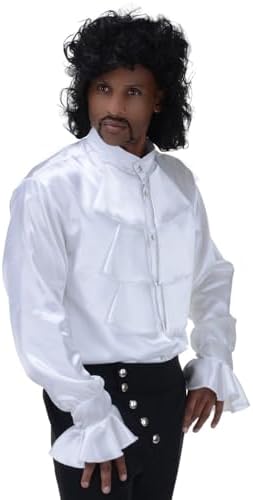 gothic dress men shirt white short sleeve ROMWE MEN Men's Gothic Print Short Sleeve Shirt