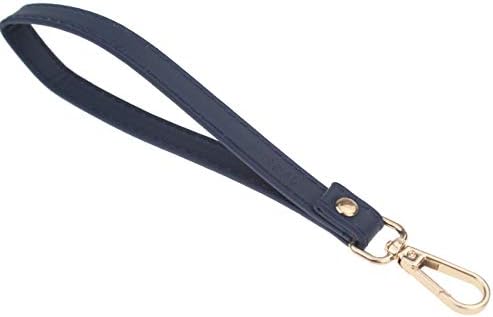 DIY Blue Leather Replacement Chain Strap Set for Purse Handbag Clutches Wallet Wristlet Evening Bag (Blue)