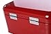 Bread Box for Kitchen Counter - Red Bread Bin, Retro Storage Container with Front Window, For Doughnuts, Pastries, Cookies - 12 x 7 x 6 Inches
