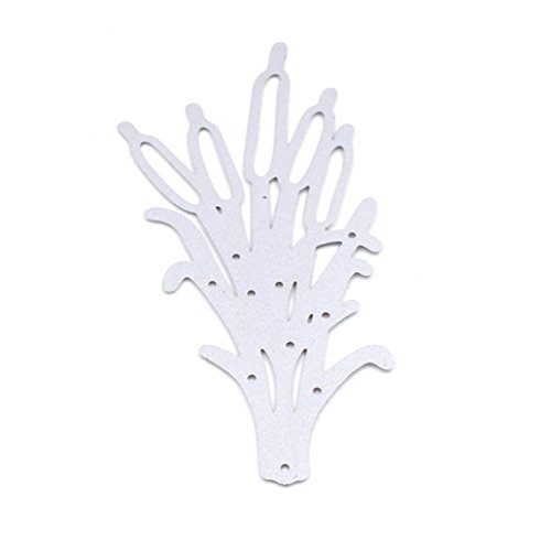 Potato001 Cattail Plant Style DIY Cutting Dies Stencils Scrapbooking Photo Album Crafts
