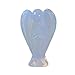 Justinstones Carved Synthetic Moonstone Opalite Glass Peace Angel Pocket Guardian AngelHealing Statue 1.5 inch