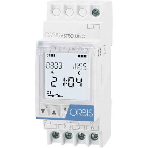 Orbis ASTRO UNO 230 VAC digital astronomical time switch 1 relay OB178112