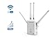 GALAWAY Upgraded AC1200 Dual Band WiFi Range Extender Wireless Repeater Internet Signal Booster with 4 High Power External Antennas 2 Ethernet Ports for Whole Home WiFi Coverage