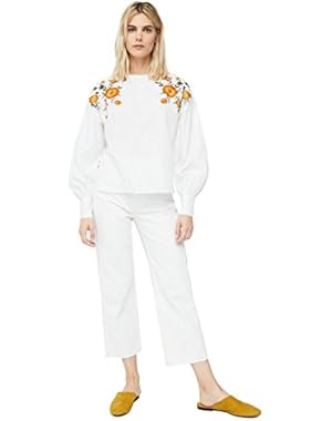 Women's Floral Embroidery Blouse