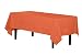 12-Pack Premium Plastic Tablecloth 54in. x 108in. Rectangle Table Cover - Orange